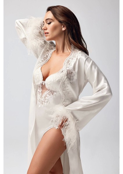 Freshness 9950-GS Saten Ortişli Gecelik Sabahlık Takım fiyatları