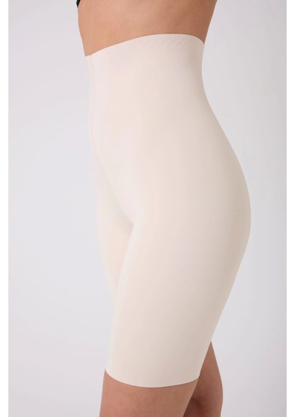 Freshness 1007 Lazer Kesim Silikonlu Yüksek Bel Şort Korse - Ten - 2xl fırsatları