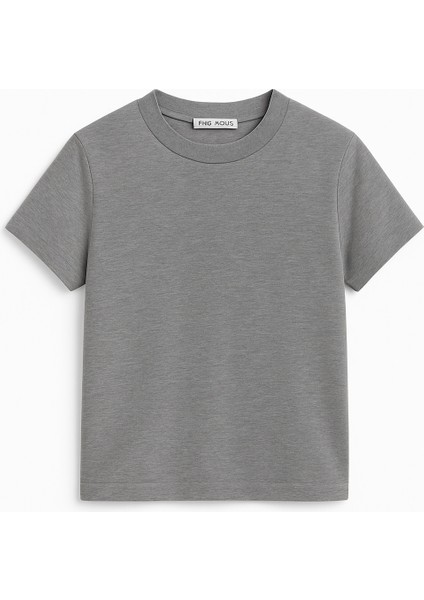 Crop Kısakollu Body Gri Renk modelleri