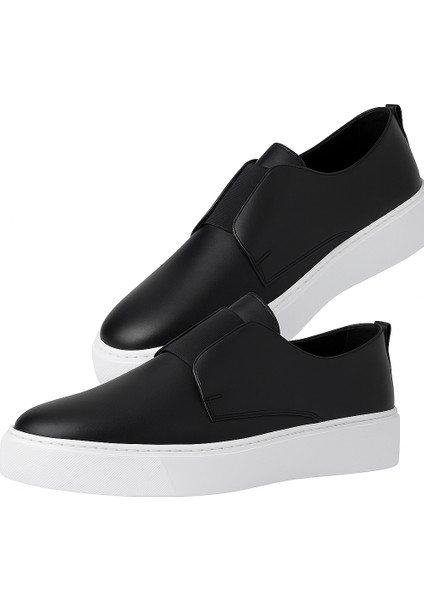 GRE0173 Hakiki Deri Hafif Beyaz EVA Yüksek Taban Bantlı Günlük Siyah Rahat Erkek Casual Ayakkabı modelleri