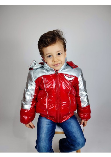 Çocuk Polar Astarlı Parlak Şişme Mont