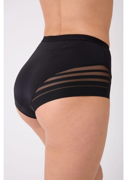 Freshness 1032 Lazer Kesim Tül Boxer Korse - Siyah - M fiyatları