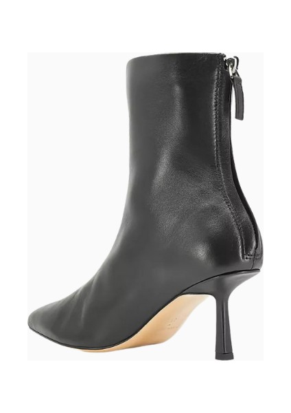 Studıo Amelıa Petra 70 Deri Sivri Burun, Orta Topuklu Fermuarlı Şık Ankle Bot modelleri