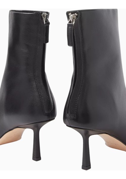Studıo Amelıa Petra 70 Deri Sivri Burun, Orta Topuklu Fermuarlı Şık Ankle Bot fırsatları