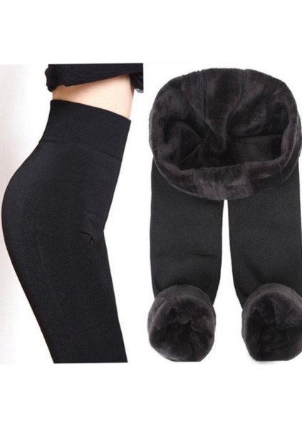 Kadın Siyah Içi Peluş Esnek Kışlık Termal Tayt fırsatları