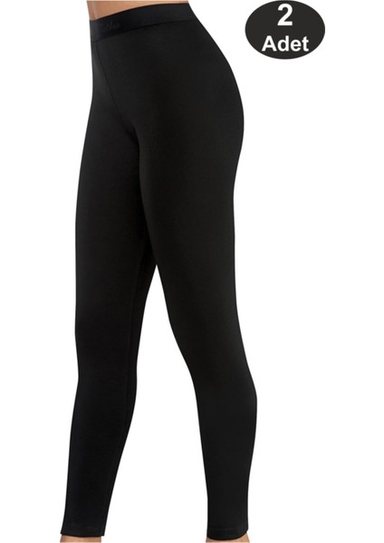 Kadın Siyah 2 Adet Kadın Şardonlu Termal Tayt Kışlık Içlik Thermal Alt 2'li fiyatları