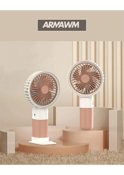 Mini Fan Masaüstü Taşınabilir Telefon Stantlı Vantilatör 2si 1 Arada Taşınabilir Masaüstü Fan