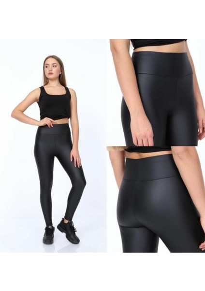 Kadın Siyah Mucize Deri Termal Tayt modelleri