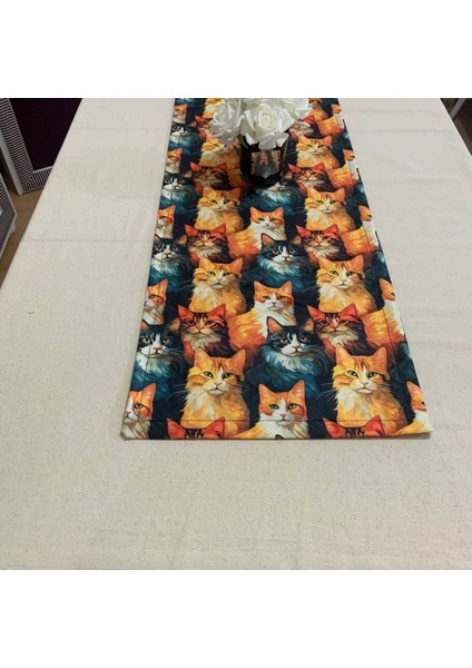 Pati Koleksiyonu, Yüksek Kaliteli Dijital Baskılı Runner, Dayanıklı, Modern Tasarım 40X145 cm