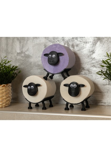 Kreatif Koyun Tasarımlı Tuvalet Kağıdı Tutucu – Eğlenceli Banyo Dekoru
