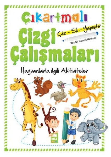 Çıkartmalı Çizgi Çalışmaları Hayvanlarla Ilgili Aktiviteler