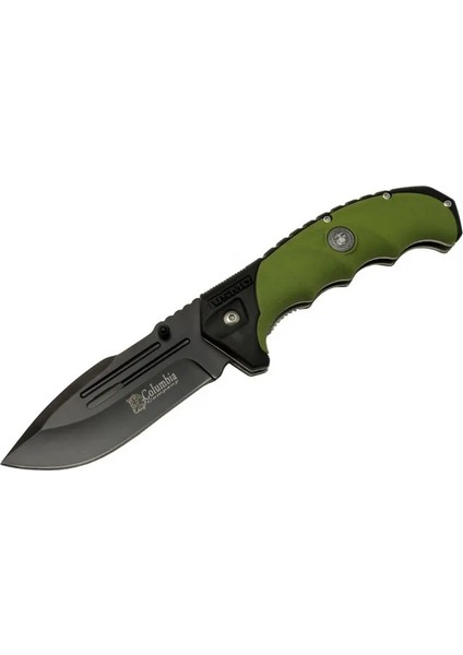 Columbia FST4008-B Oluklu Siyah Kamp Çakı 22 cm - Otomatik