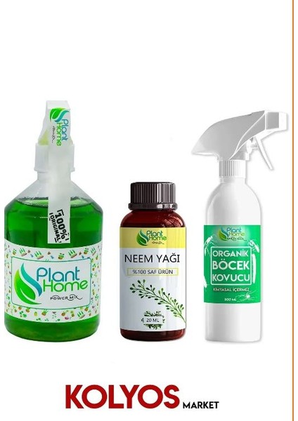 Planthome Powermix - Powermix %100 Saf Neem Yağı (Tesbih Ağacı Yağı) Organik Böcek Kovucu