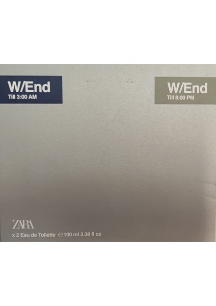 W/end Tıll 3:00 Am 90 ml + Zara W/end Tıll 8:00 Pm 90 ml indirimleri