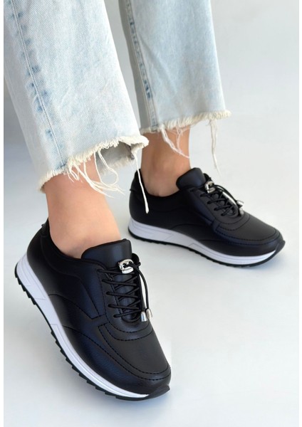 Beyaz Tabanlı Ortopedik Topuk Dikenine Karşı Özel Üretim Bağcıklı Spor Ayakkabı Cilt Siyah Topuk Boyu 1,5 cm fiyatları