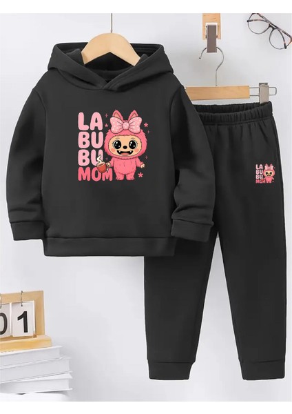 Kışlık Kız Erkek Çocuk Eşofman Takımı 5 6 7 8 9 10 11 12 Yaş Labubu