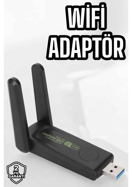 Dual Band Wifi Alıcı Adaptör USB 3.0 Destekli