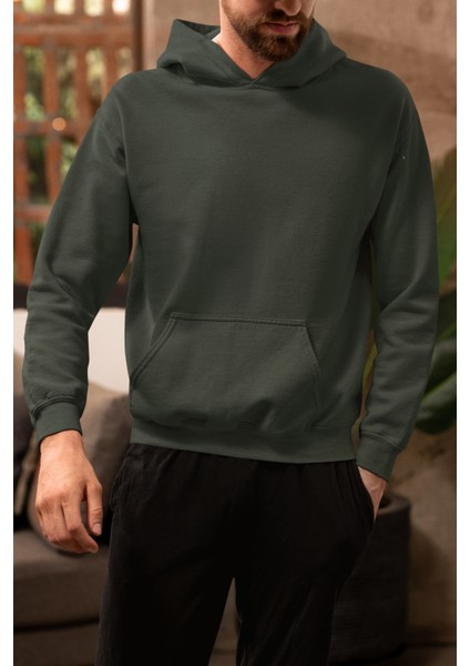 Wisipi Erkek Oversize Kapüşonlu Sweatshirt | Baskısız – Spor & Günlük Kullanım fırsatları