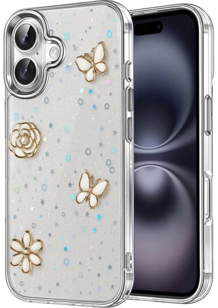 Apple iPhone 16 Plus Fiyonk Desenli Kapak - Desen 2-(5796)