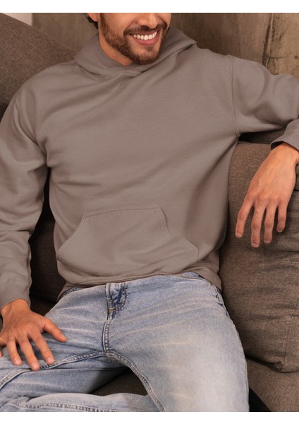 Wisipi Erkek Oversize Kapüşonlu Sweatshirt | Baskısız – Spor & Günlük Kullanım fırsatları