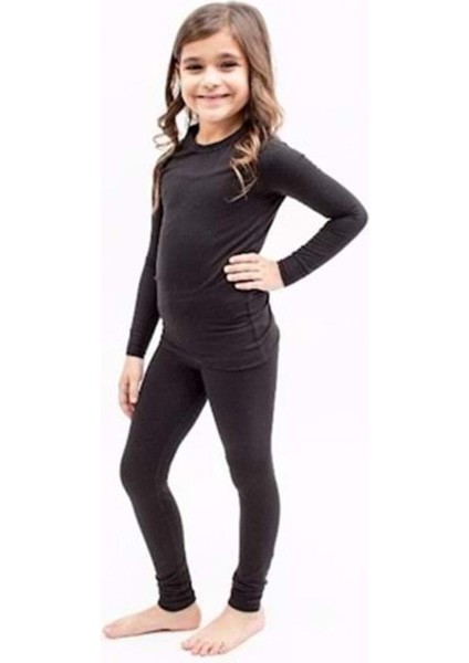 Termal Içlik Takım - Kız Çocuk - Siyah