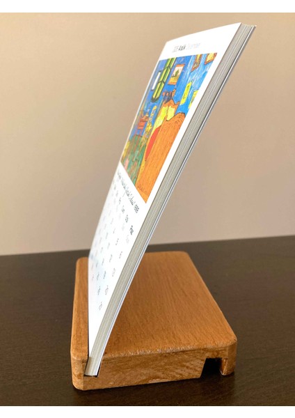 2026 Masa Takvimi, Ahşap Tabanlı Van Gogh Masa Takvimi fiyatları