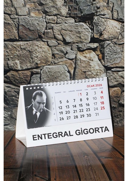3 Adet Isim Baskılı 2026 Atatürk Masa Takvimi - Kişiye Özel Takvim (14X20 Cm) fırsatları