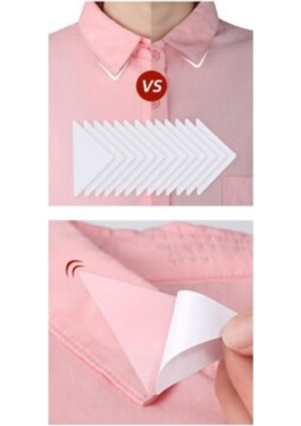 Yaka Düzleştirici - Gömlek ve Tişört Yakalarını Düz Tutan Yapışkanlı Şeffaf Sticker - (Her Bir Adet 15 Çift) modelleri