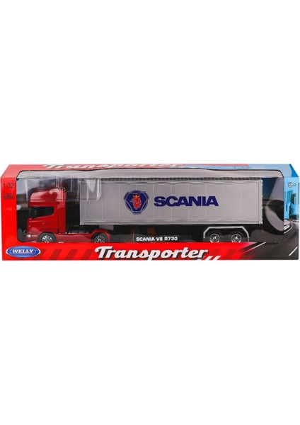 Nessiworld 32671S-W Welly Scania Transporter V8 R730 1:24 -Karsan Oyuncak