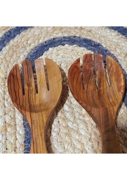 Zeytin Ağacı 24-25 cm 2’li Salata Kaşığı modelleri