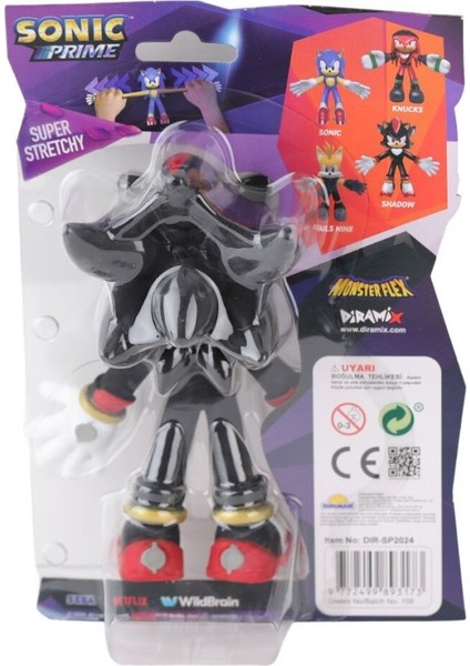 Nessiworld 89317 Sun-Dmx-Figür-Strech Monsterflex Süper Esnek Sonic Prime Sonic 4A modelleri