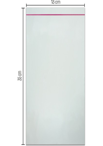 13*35 Bantlı OPP (Parlak-Şeffaf) Jelatin 100 Adet