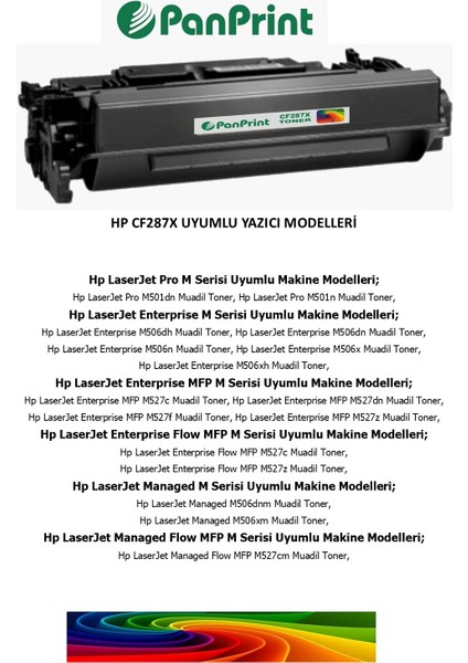Hp Laserjet Enterprise Flow Mfp M527C Muadil Toner Yüksek Kapasiteli (18000 Sf.) fiyatları