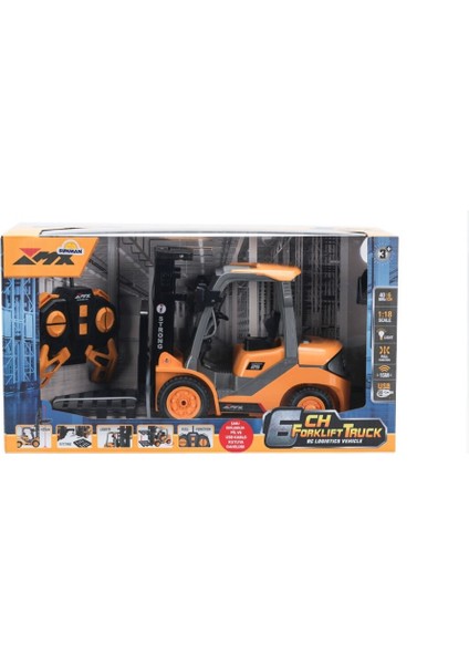Nessiworld 5087 Sun-Rst-Rc Iş Makinesi 1 18 Forklift Ff Işıklı 6ch 3 7V USB 40MHZ