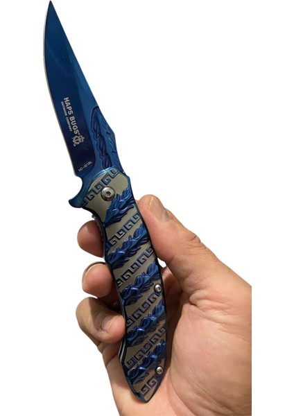 Haps Bugs Kabartmalı Çelik Sedef Kabze Gökkuşağı Çakı 20 cm fiyatları