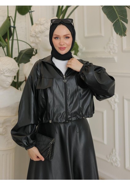 Beli Lastikli Deri Ceket