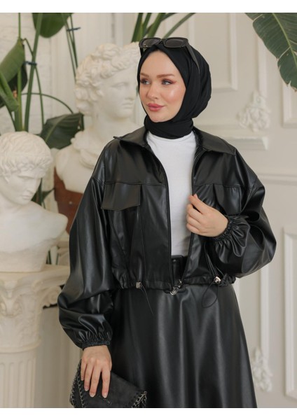 Beli Lastikli Deri Ceket modelleri