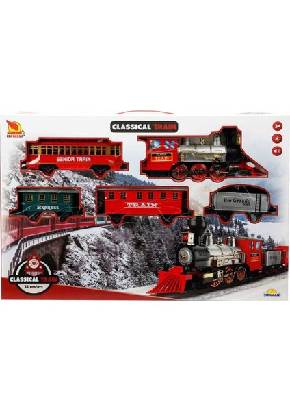 Nessiworld Klasik Tren Seti Sesli ve Işıklı 22 Parça modelleri