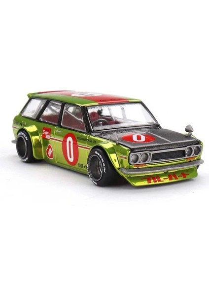 Nessiworld Mini Gt 1/64 Kaidohouse Datsun Kaıdo 510 Wagon Og Flo Yellow