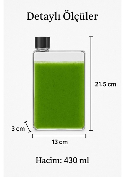 A5 Içecek Matarası Şeffaf 430 ml modelleri