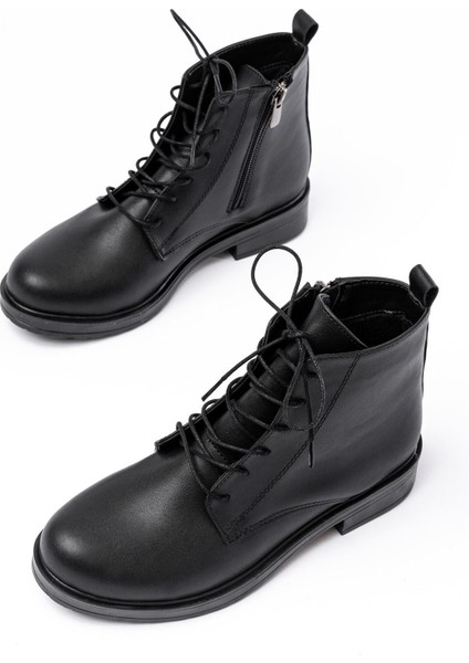 165-225 Siyah Bağcıklı Fermuarlı Günlük Kadın Bot indirimleri