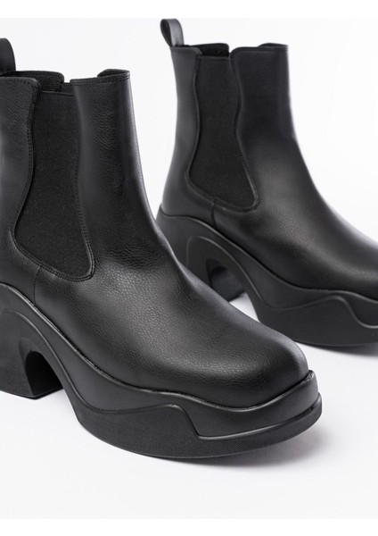 FZ-2400 Siyah Yüksek Tabanlı Lastikli Günlük Kadın Bot modelleri