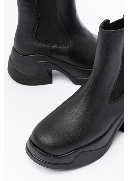 FZ-2400 Siyah Yüksek Tabanlı Lastikli Günlük Kadın Bot indirimleri