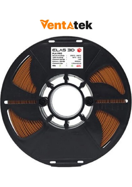 Kahverengi Pla Pro Filament - 1.75MM - 1 kg