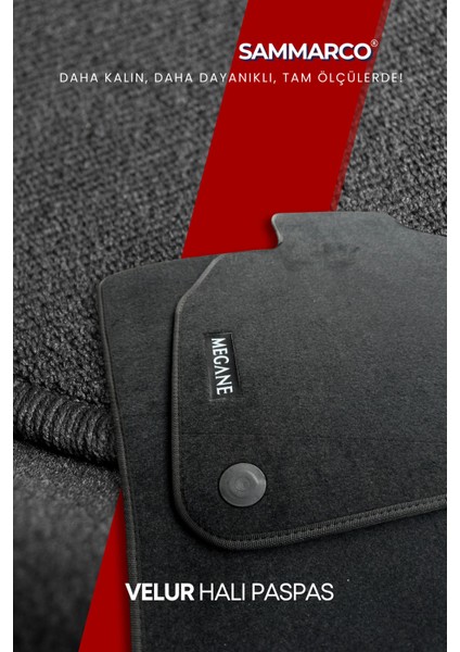 Renault Megane 3 Hatchback 2008-2016 Halı Paspas Velur Paspas Kumaş Paspas Oto Paspas modelleri