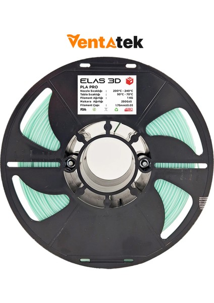 Pastel Yeşil Pla Pro Filament - 1.75MM - 1 kg