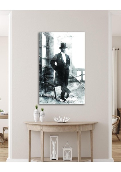 Atatürk Portre Cam Tablo Modern Ev Ofis Salon Hediyelik Büyük Tablo Duvar Dekoru fırsatları