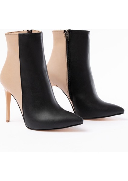 LS-216 Siyah Yüksek Ince Topuklu Fermuarlı Kadın Bot indirimleri