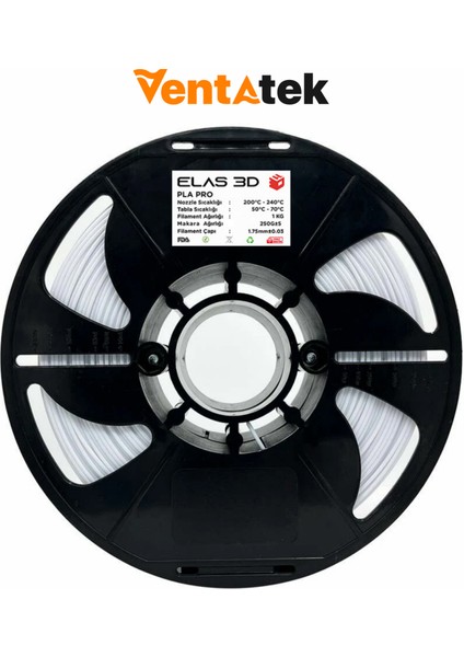 Beyaz Pla Pro Filament - 1.75MM - 1 kg