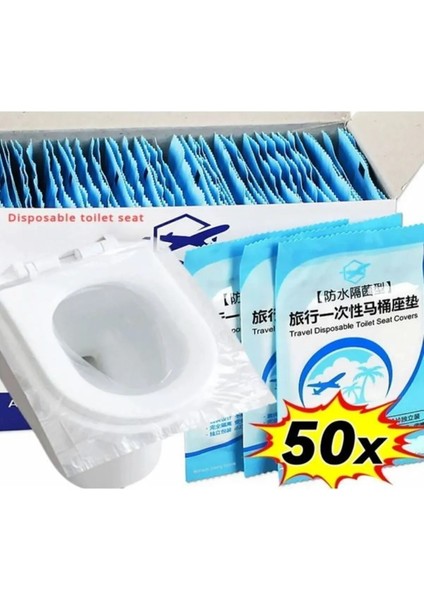 50 Adet Kullan At Klozet Örtüsü Klozet Poşeti Klozet Kapak Örtüsü Dispenseri